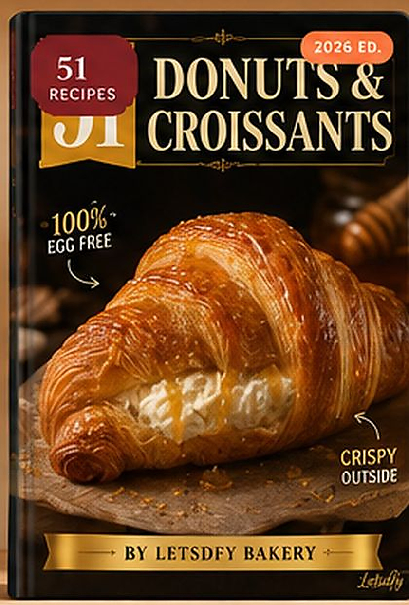 51 Donuts & Croissants recipe book cover