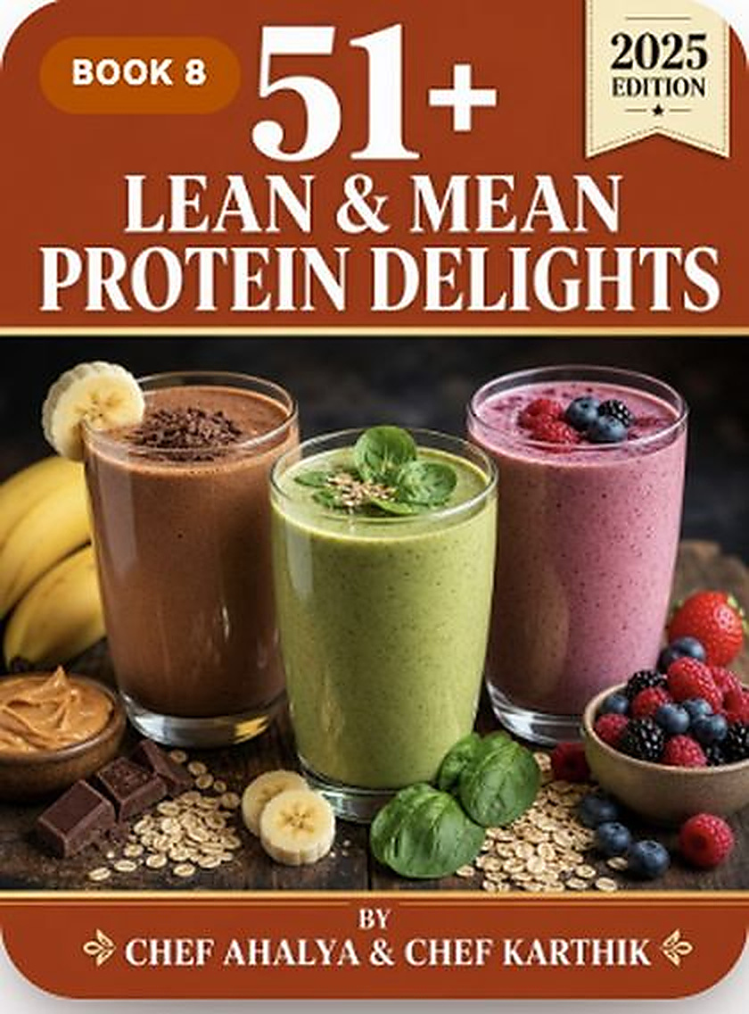 51+ Lean & Mean Protein Delights recipe book cover