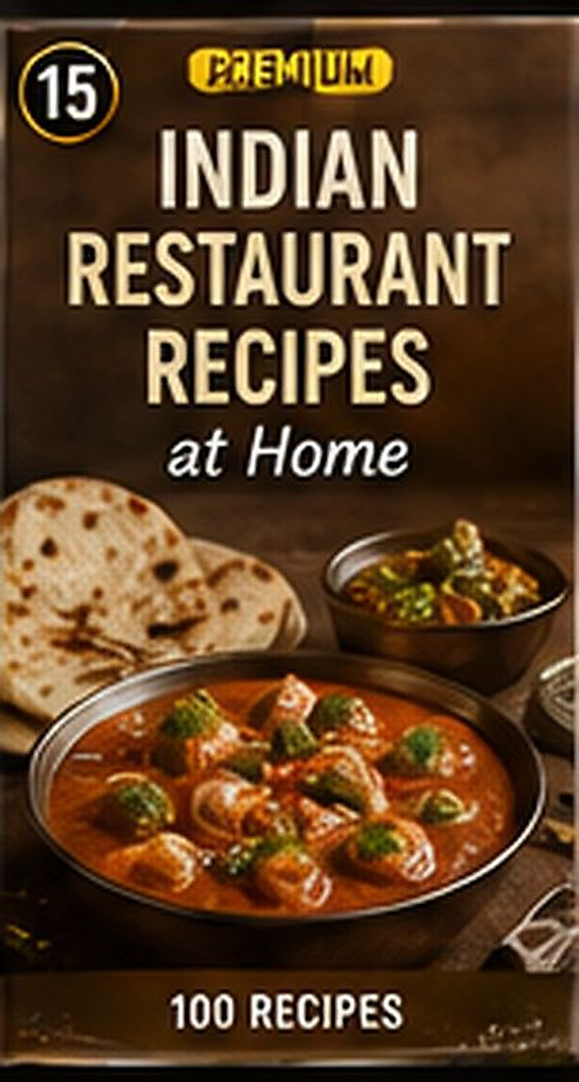 Indian Restaurant Recipes at Home recipe book cover