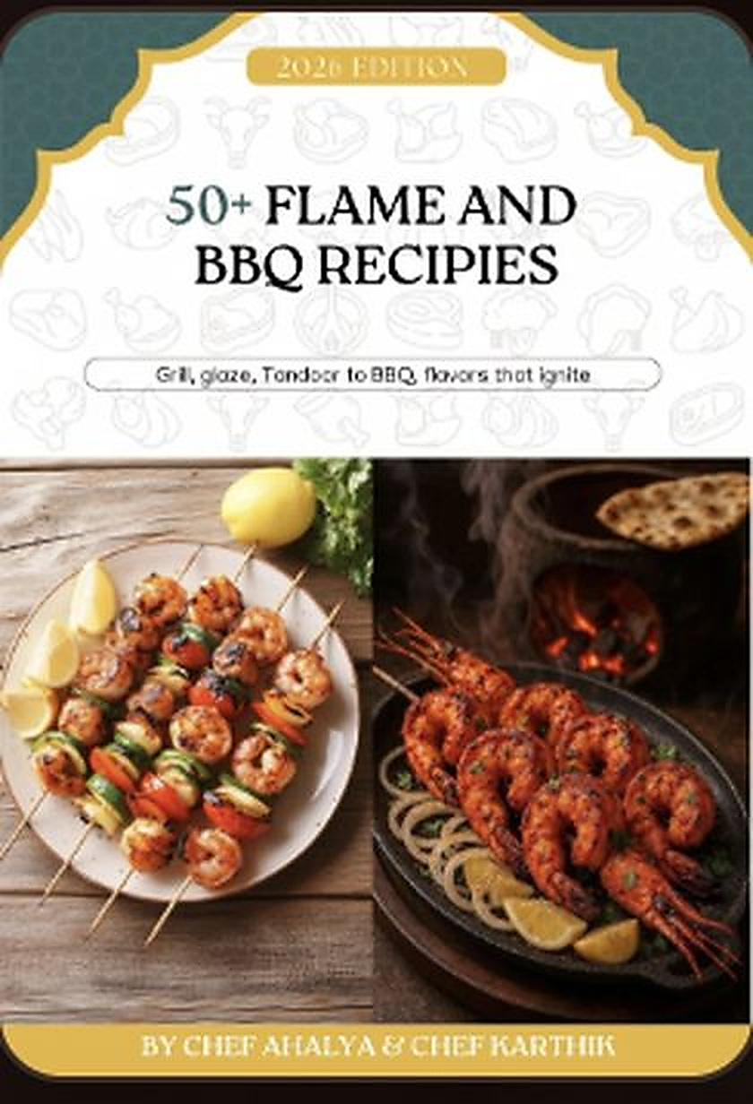 50+ Flame & BBQ Recipes recipe book cover