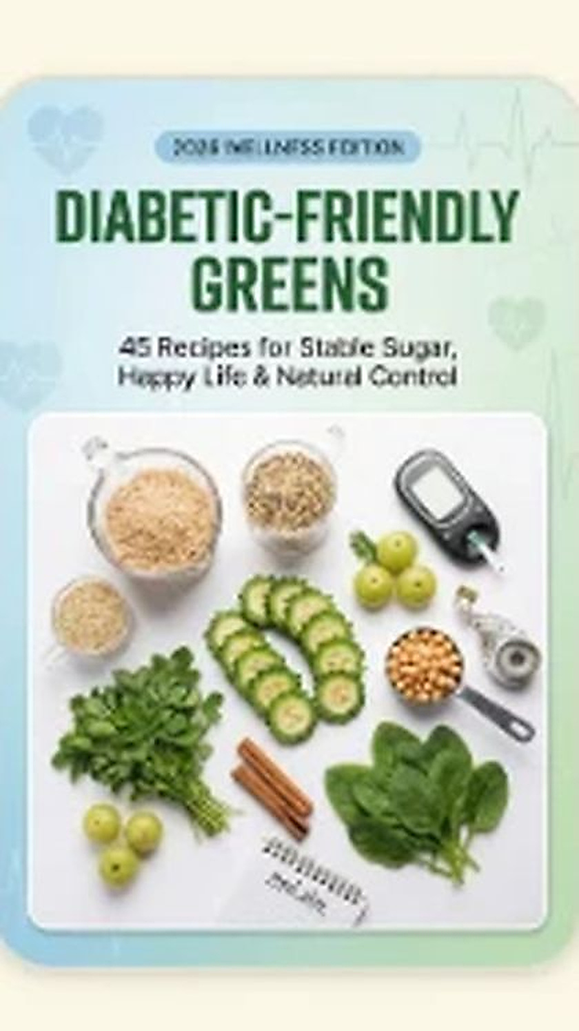 45 Diabetic-Friendly Greens recipe book cover