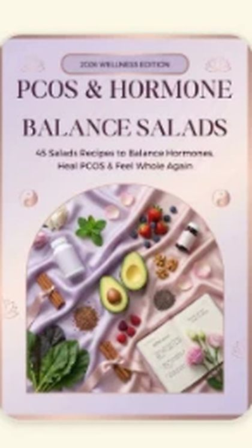 45 PCOS & Hormone Balance Salads recipe book cover