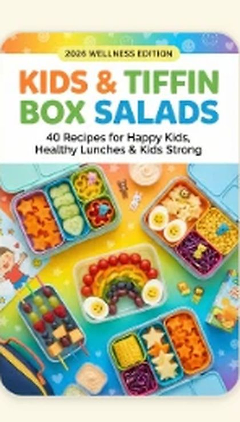 40 Kids & Tiffin Box Salads recipe book cover
